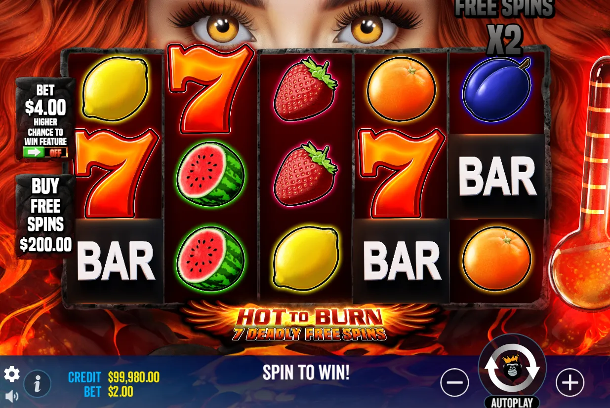 Hot to Burn 7 Deadly Free Spins