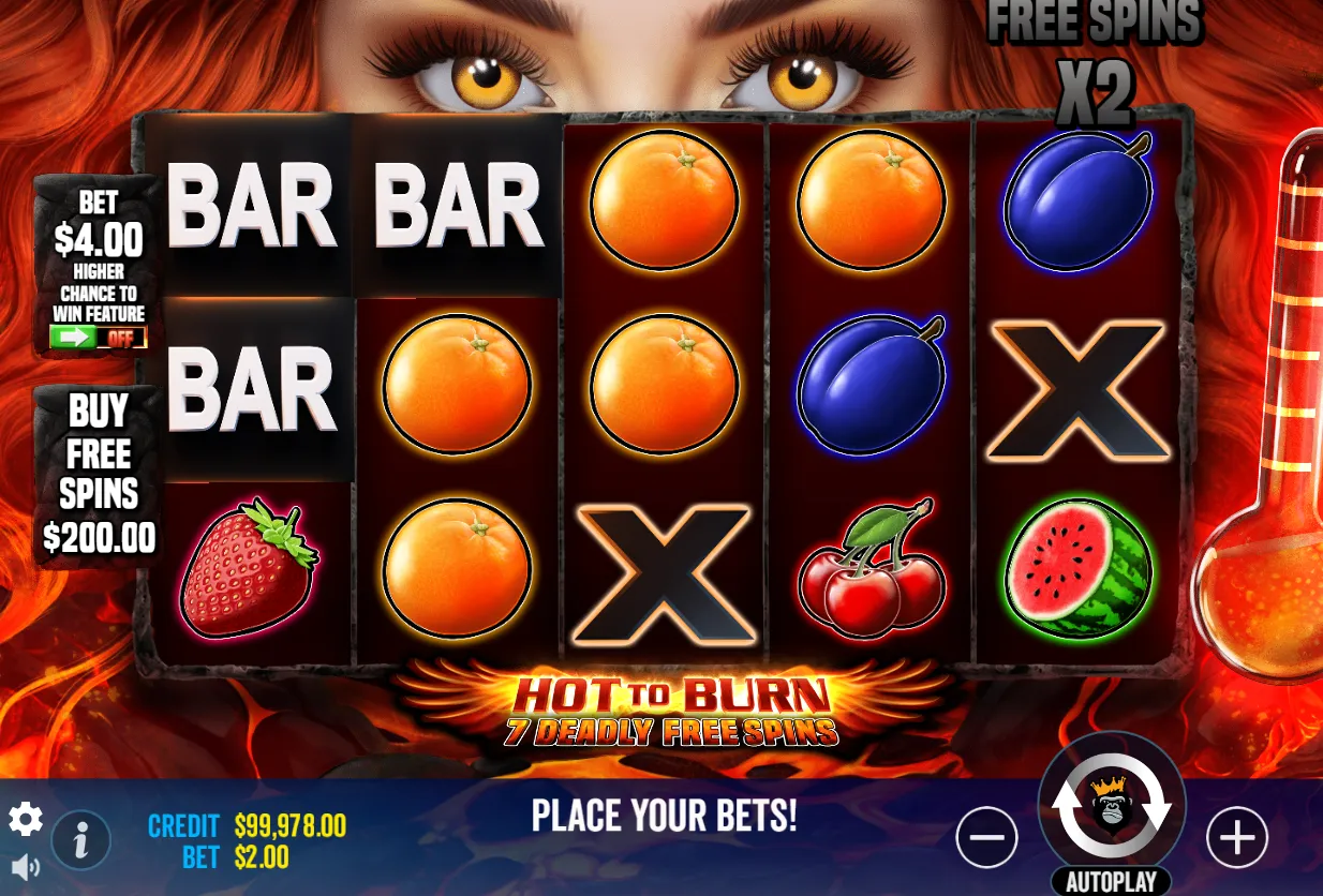 Hot to Burn 7 Deadly Free Spins Slot